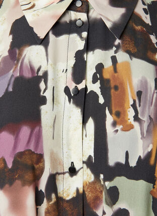 Robes maxi en viscose avec imprimé, Black AOP, Packshot image number 2
