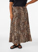 Jupe longue en viscose avec smocks, Marron, Model image number 2