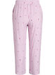 Pantalon de nuit ample à rayures et cœurs, Rose, Packshot image number 1