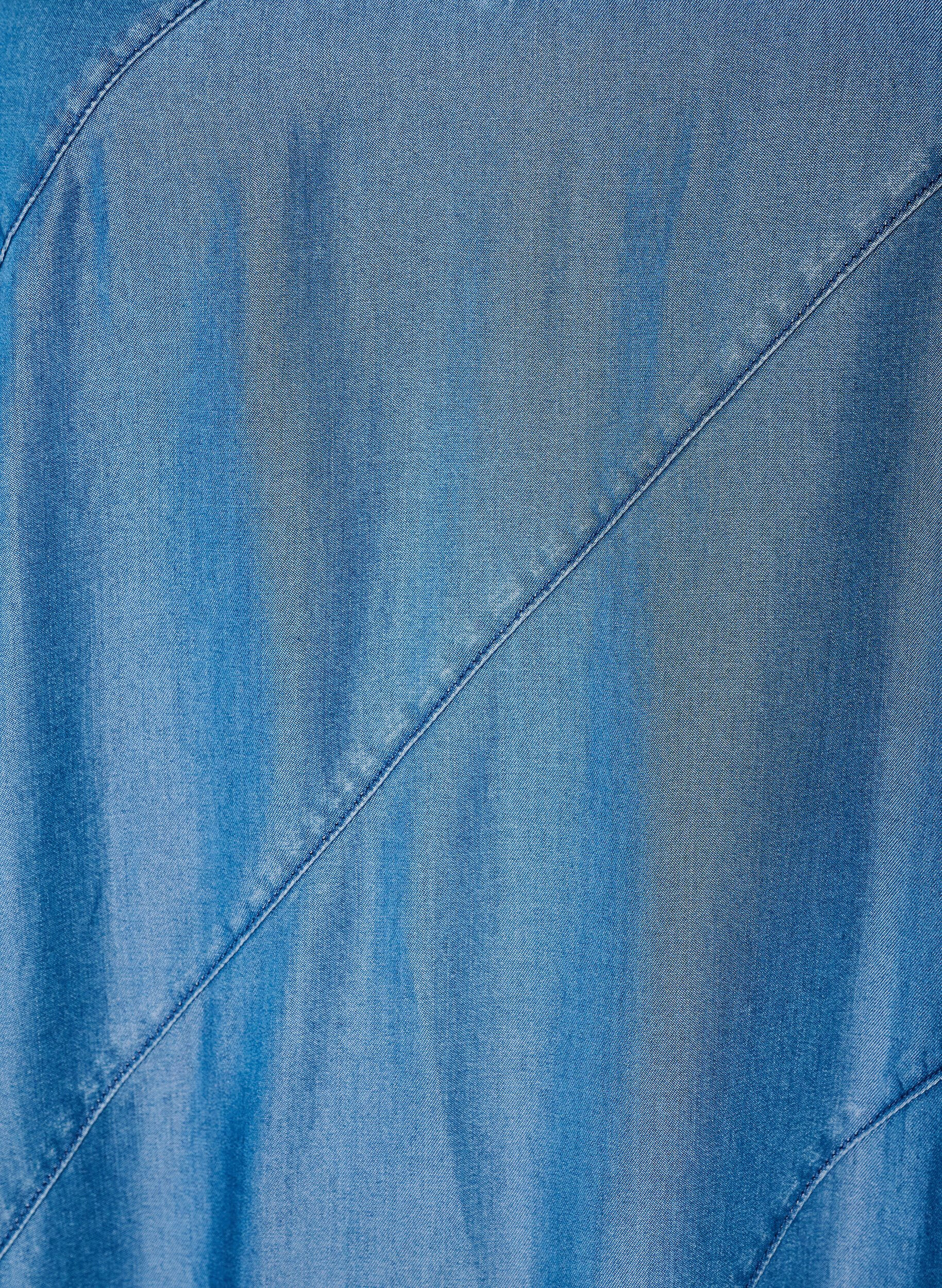 ZizziRobe aspect denim &agrave; bretelles en TENCEL&trade; Lyocell, Bleu, Packshot image number 2