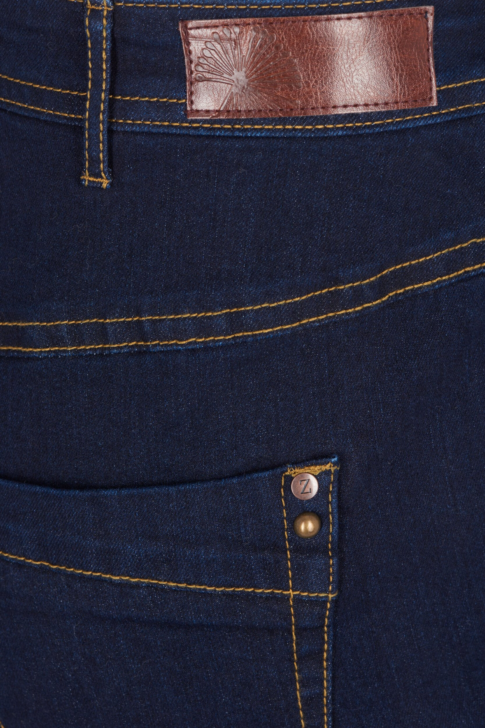 Zizzi Jean Vilma coupe slim &agrave; taille haute, Bleu, Packshot image number 3