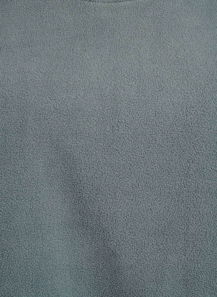 Blouse ample en polaire avec poches, Vert foncé, Packshot image number 2