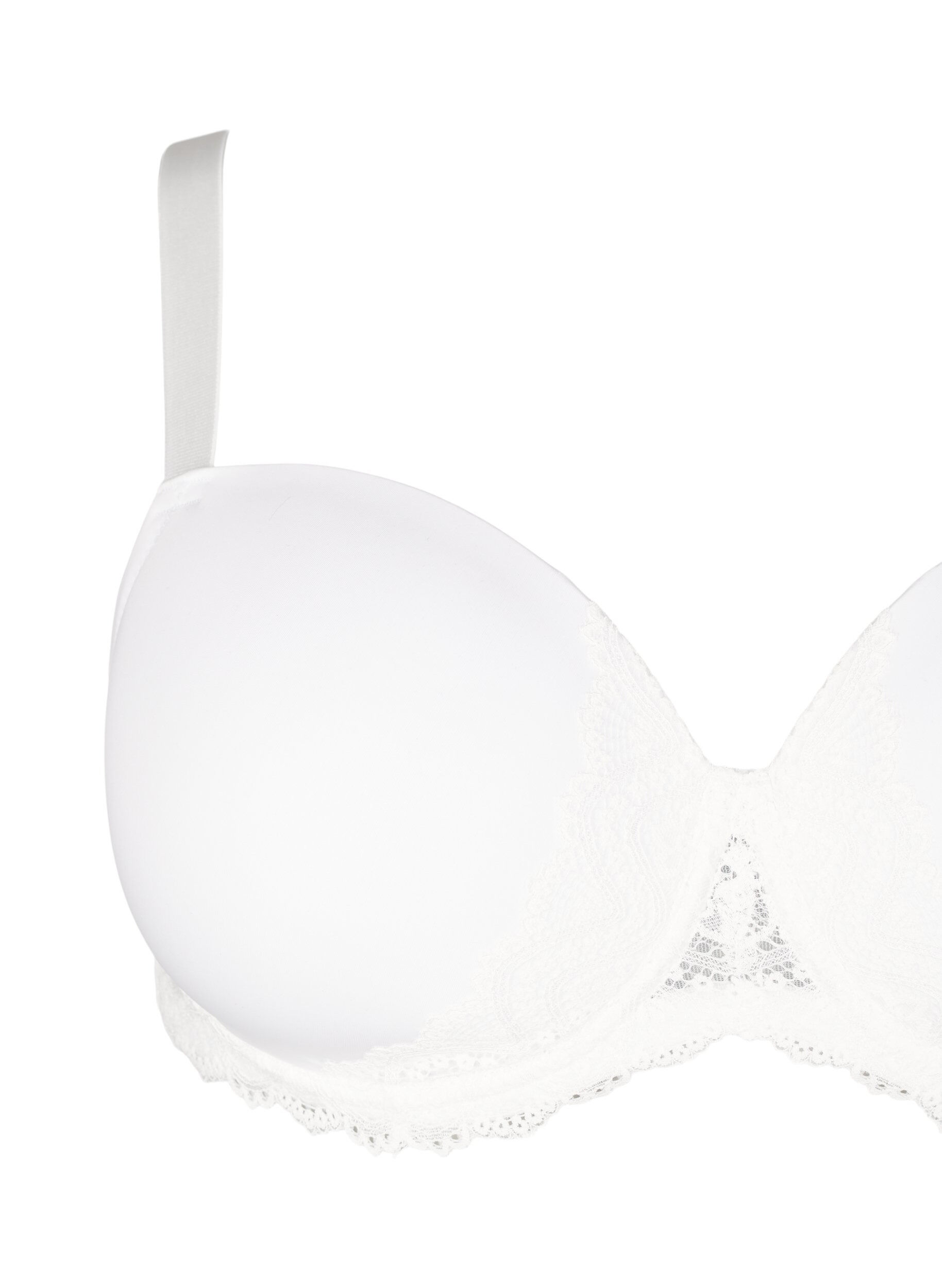 Zizzi Soutien-gorge moul&eacute; avec d&eacute;tails en dentelle, Blanc, Packshot image number 2