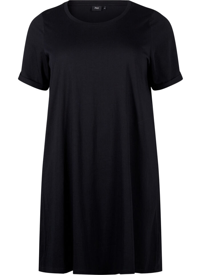 Robe t-shirt en coton, Black, Packshot image number 0