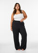 Pantalon ample taille haute en jersey, Noir, Model image number 1