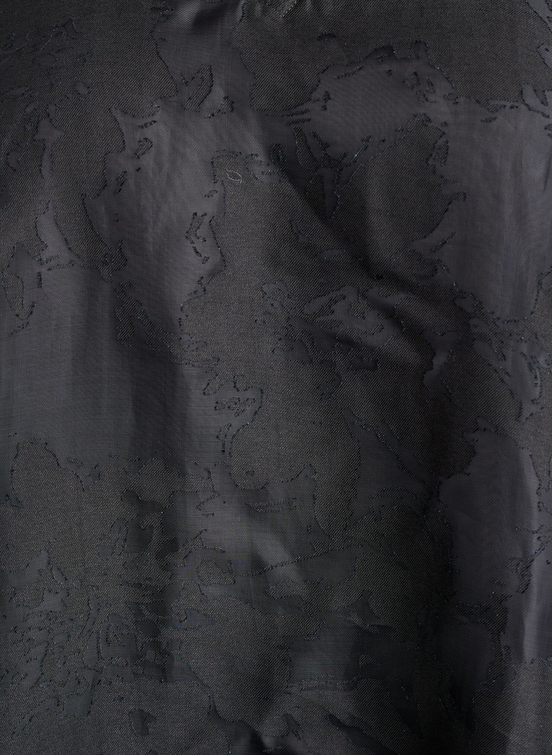 Zizzi Blouse de soir&eacute;e aspect organza &agrave; motif ton sur ton, Noir, Packshot image number 2