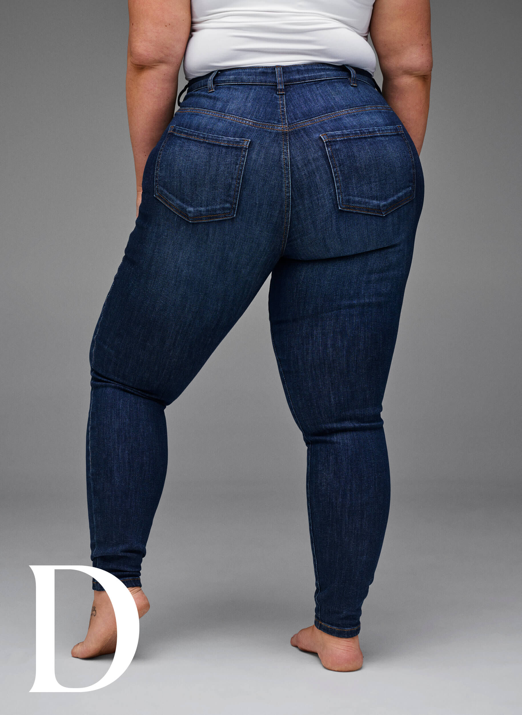 Zizzi Jean super slim &agrave; taille haute, Dark Blue, Model image number 9
