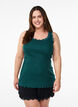 Top avec finitions en dentelle, Vert fonc&eacute;, Model image number 0