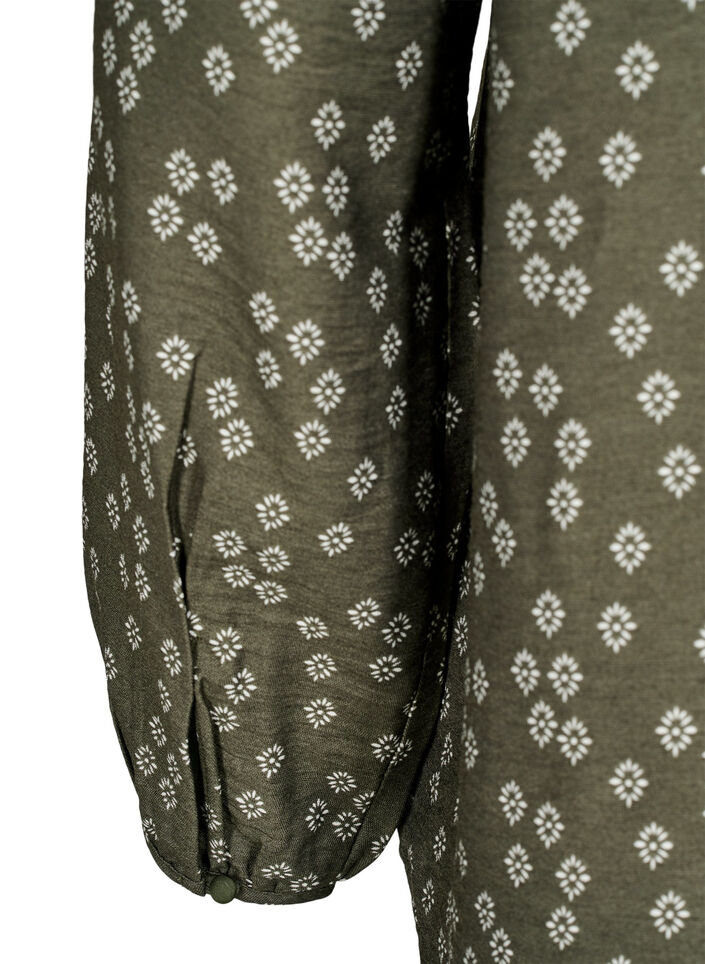 Chemisier à manches longues avec motif et boutons, Sea Turtle AOP, Packshot image number 3