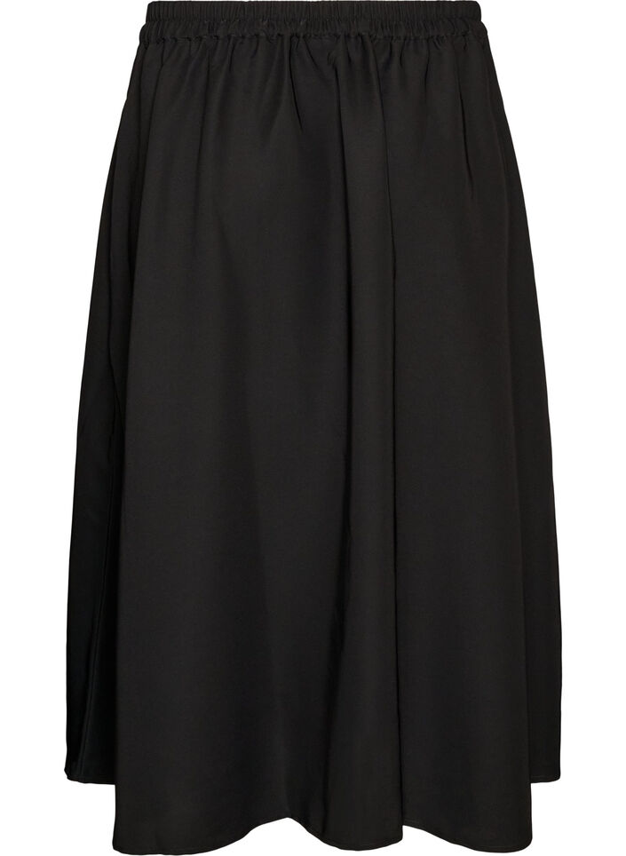 Jupe maxi &eacute;vas&eacute;e avec poches, Noir, Packshot image number 1