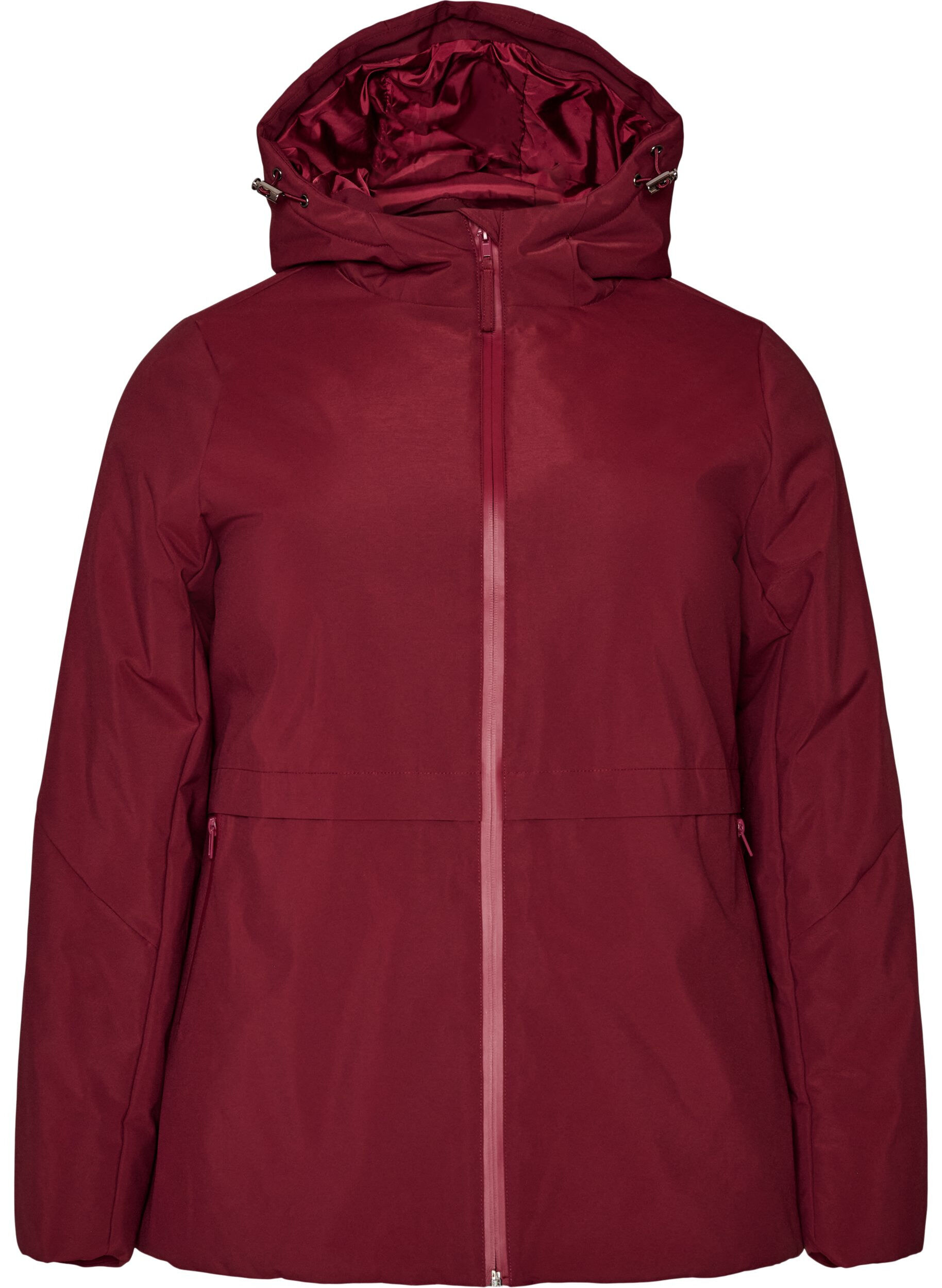 ZizziVeste d'hiver avec capuche et taille ajustable, Bordeaux, Packshot image number 0