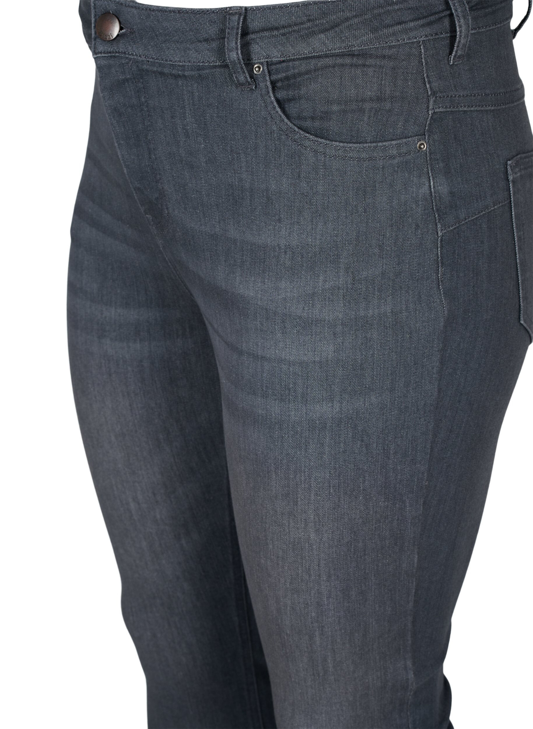 Zizzi Jean Amy taille haute push-up, Grey Denim, Packshot image number 2