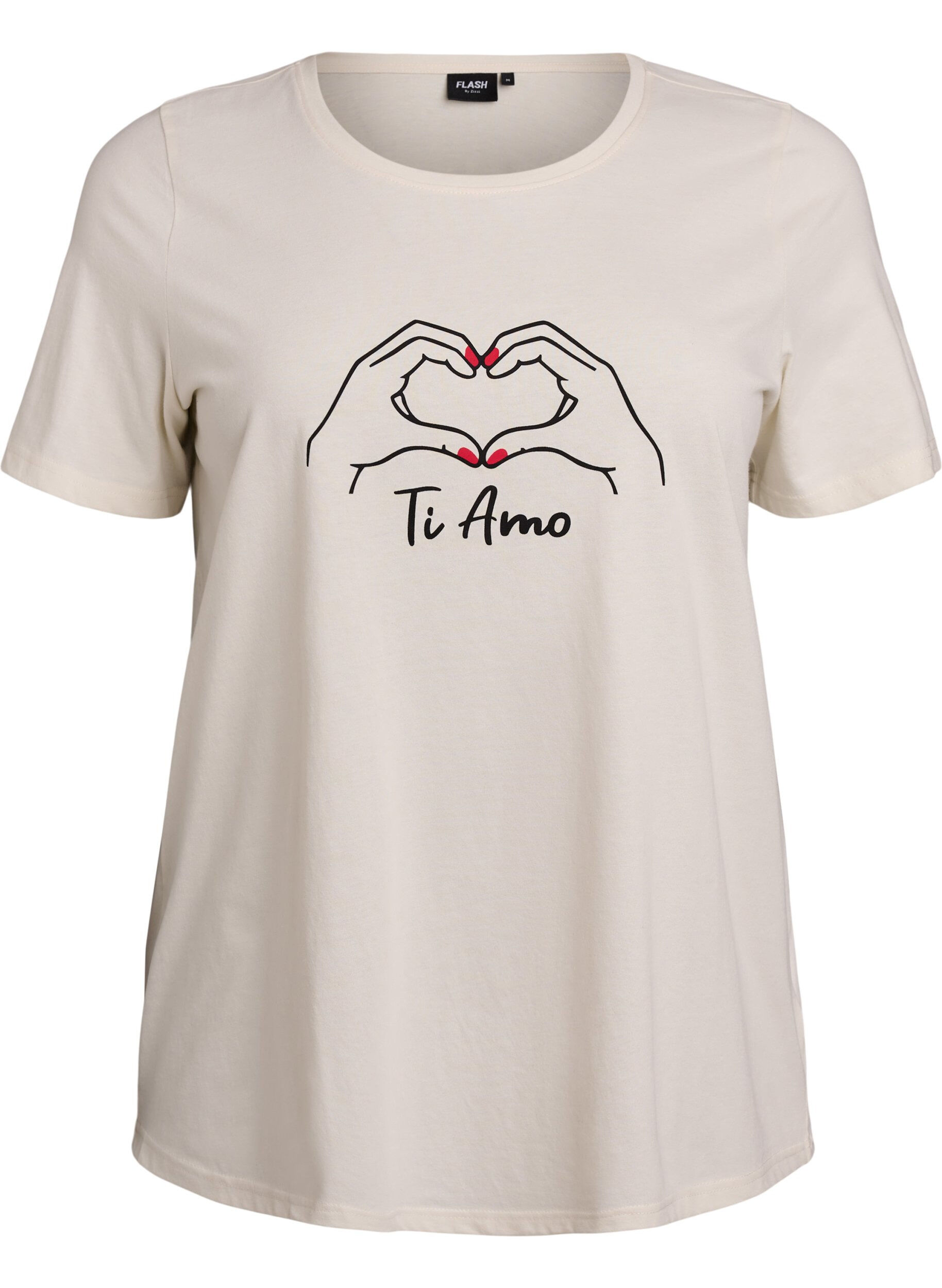 Zizzi FLASH - T-shirt imprim&eacute;, Blanc, Packshot image number 0