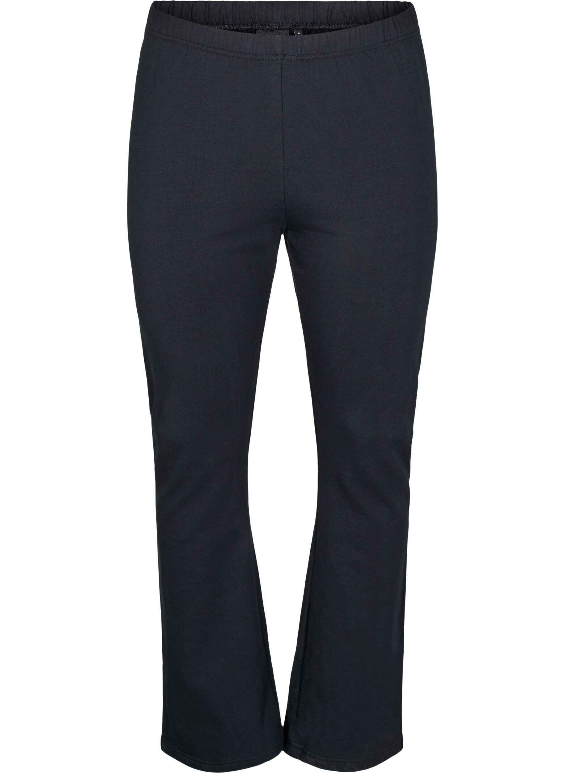Zizzi Pantalon &eacute;vas&eacute; en jersey, Noir, Packshot image number 0