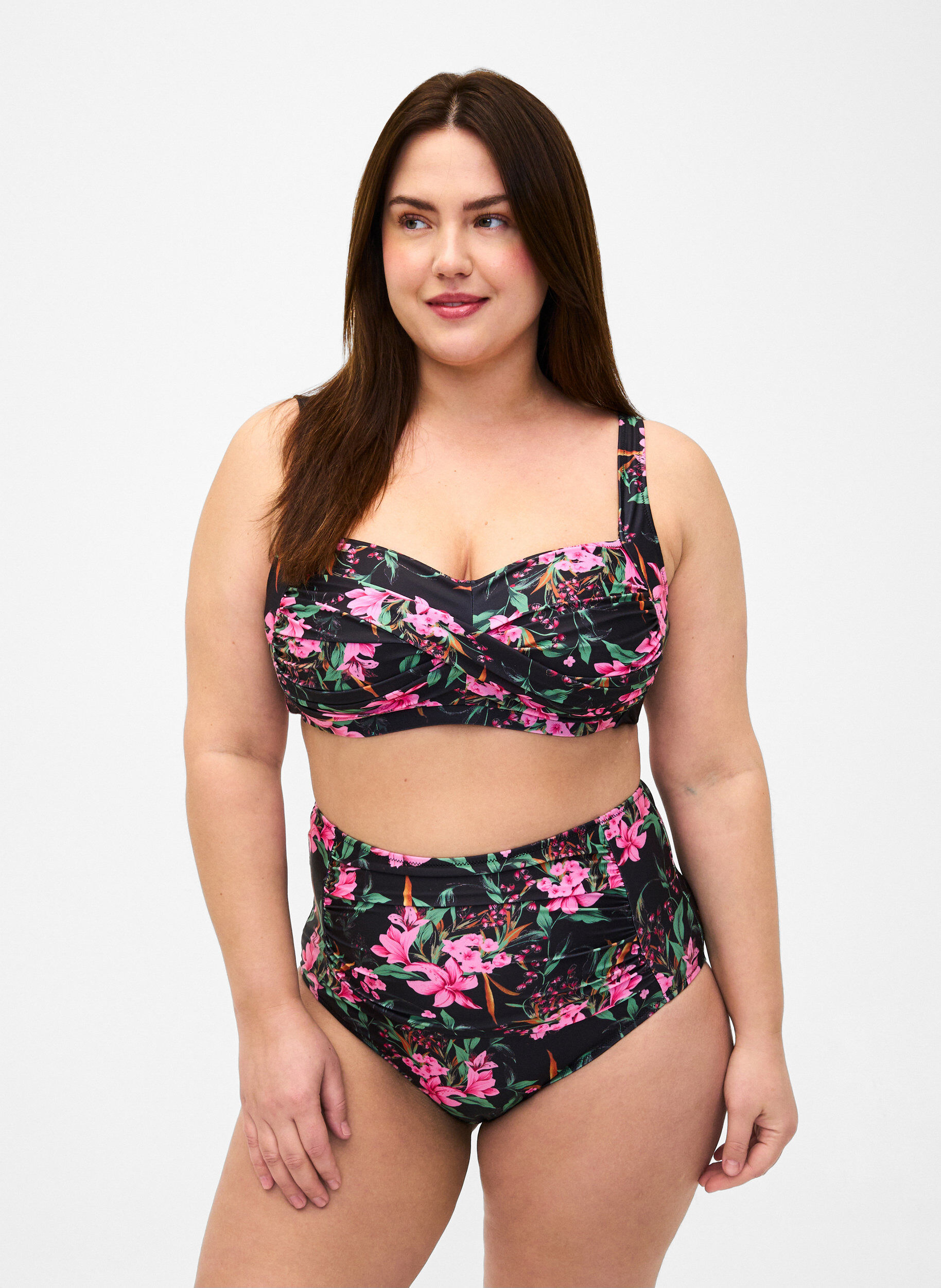 Zizzi Haut de bikini imprim&eacute;, Palm Leaf AOP, Model image number 0