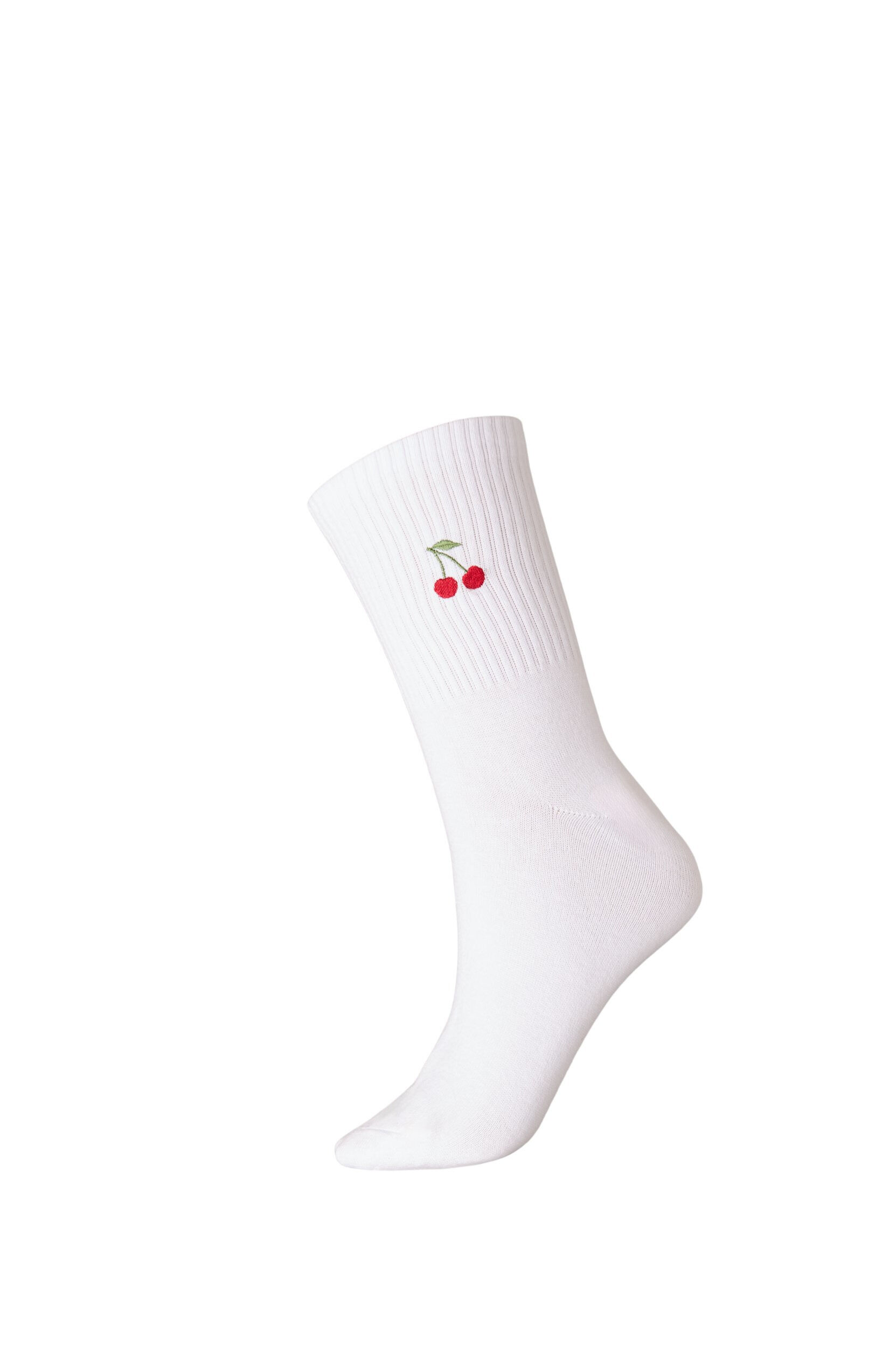 ZizziChaussettes en coton avec motif, Blanc, Packshot image number 0