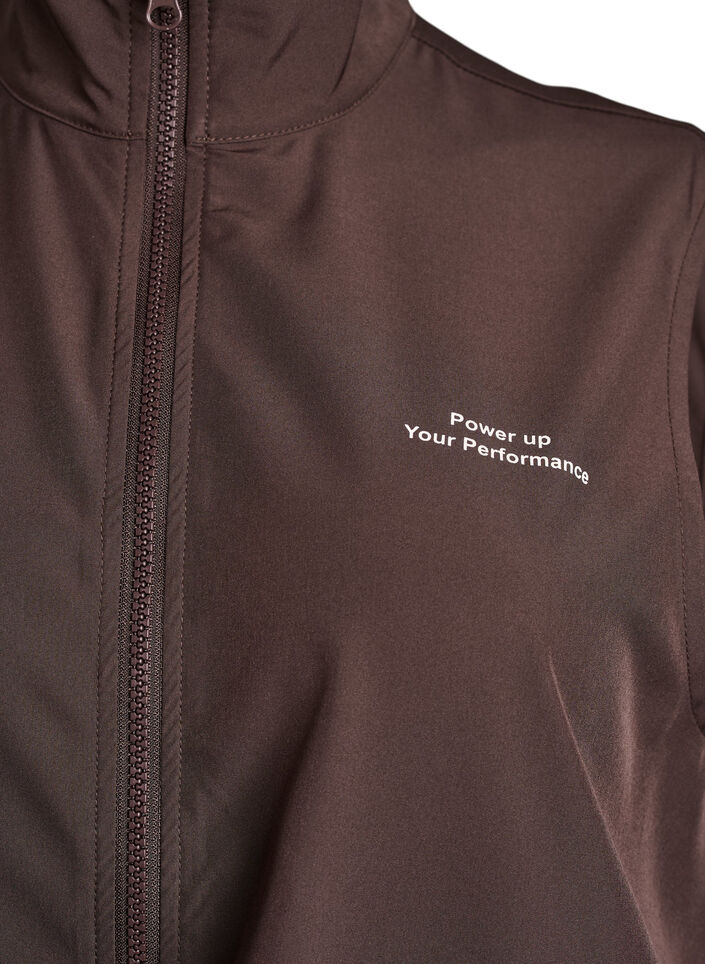 Veste sans manches avec taille &eacute;lastiqu&eacute;e, Marron, Packshot image number 2