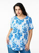 T-shirt avec imprim&eacute; floral, Bleu, Model image number 0