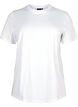 T-shirt basique en coton à col rond, Bright White, Packshot image number 0