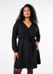Robe portefeuille avec liens, Black, Model image number 0