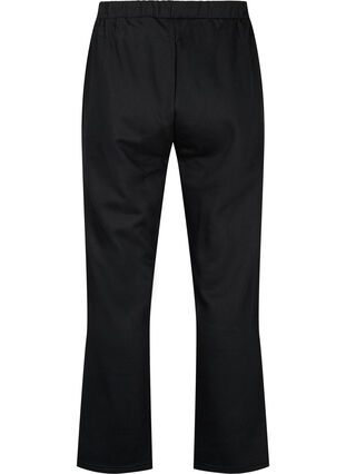 Pantalons en coton lâche avec poches, Black, Packshot image number 1