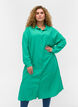 Chemise longue en viscose avec fente, Mint, Model image number 0