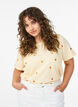 T-shirt en coton biologique avec motifs brod&eacute;s, Jaune clair, Model image number 0