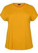 T-shirt &agrave; manches courtes en coton m&eacute;lang&eacute;, Jaune, Packshot image number 0