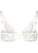 Soutien-gorge balconnet en maille brodée de marguerites, Blanc, Packshot image number 1