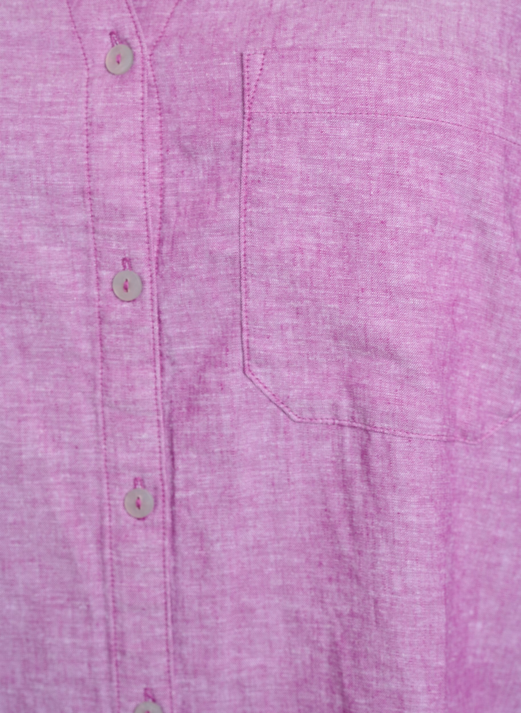 ZizziChemise en lin et viscose avec manches 3/4, Violet, Packshot image number 2