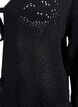 Cardigan en maille avec motif en treillis et cordons, Black, Packshot image number 2