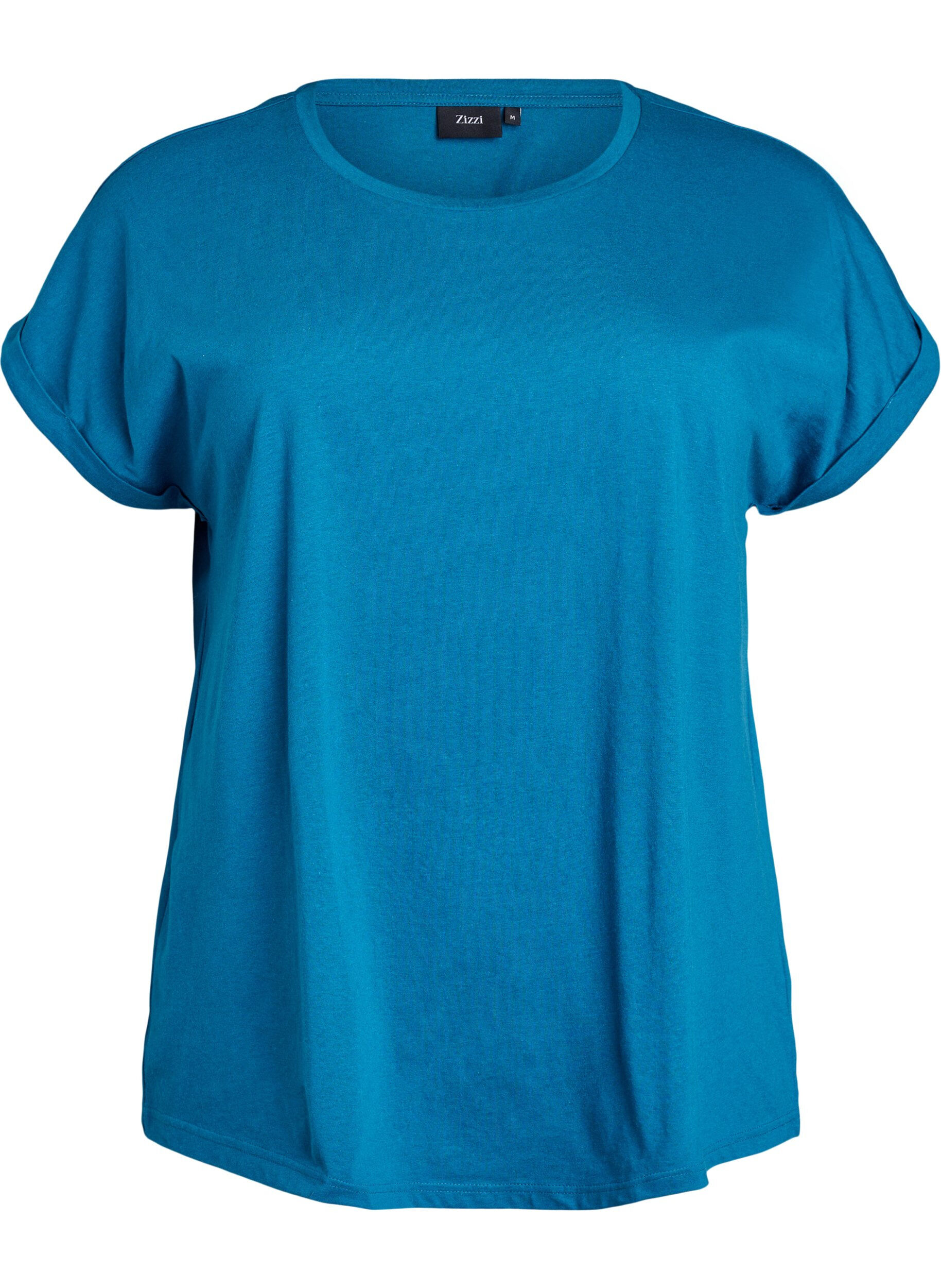 T-shirt &agrave; manches courtes en coton m&eacute;lang&eacute;
