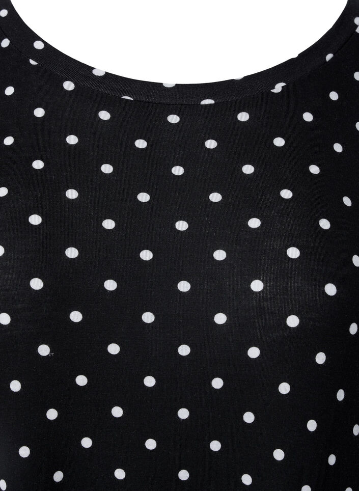 Robe midi en viscose &agrave; manches courtes, Black Dot, Packshot image number 2