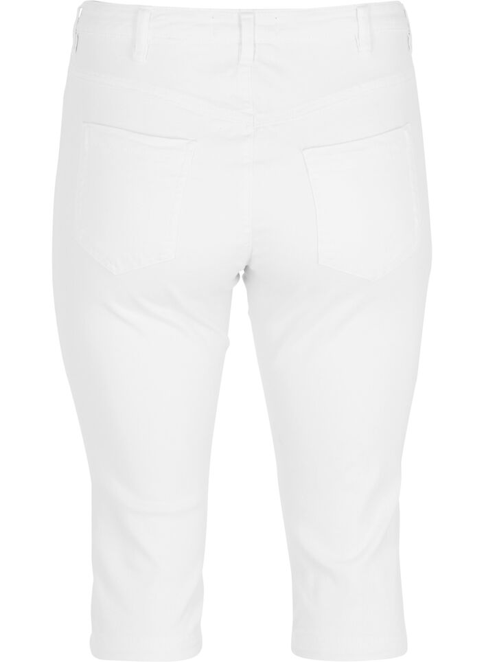 Jean capri Amy &agrave; taille haute et coupe super slim, Blanc, Packshot image number 1