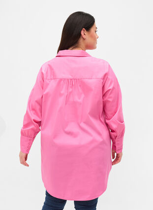 Chemise à manches longues avec larges poignets, Aurora Pink, Model image number 1