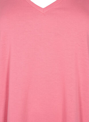 T-shirt à manches courtes avec col en V, Bubblegum Pink, Packshot image number 2