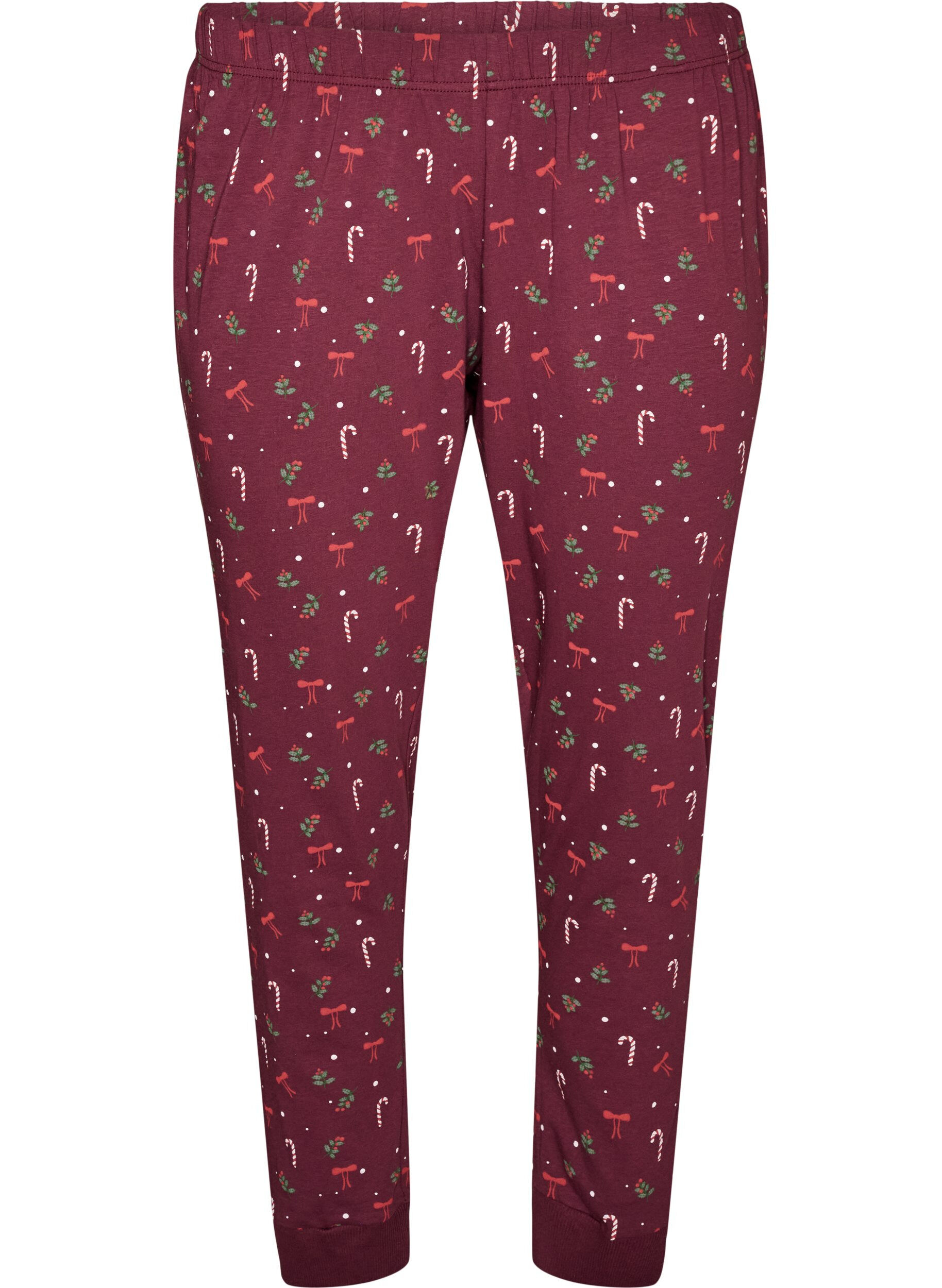 ZizziBas de pyjama imprim&eacute;, Bordeaux fonc&eacute;, Packshot image number 0