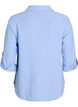 Chemise en lin et viscose avec manches 3/4, Bleu, Packshot image number 1