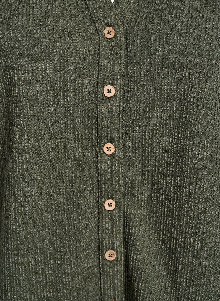 Chemisier structuré avec encolure en V, Thyme, Packshot image number 2