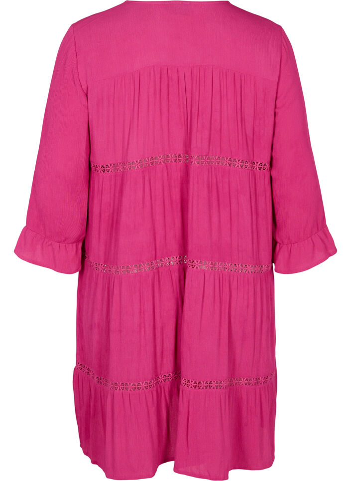 Robe de plage en viscose, Raspberry Rose, Packshot image number 1