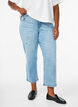 Jean court Vera avec d&eacute;tails us&eacute;s, Bleu Clair, Model image number 2