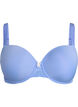 Soutien-gorge moul&eacute; en microfibre avec d&eacute;tail en dentelle et n&oelig;ud, Bleu, Packshot image number 0