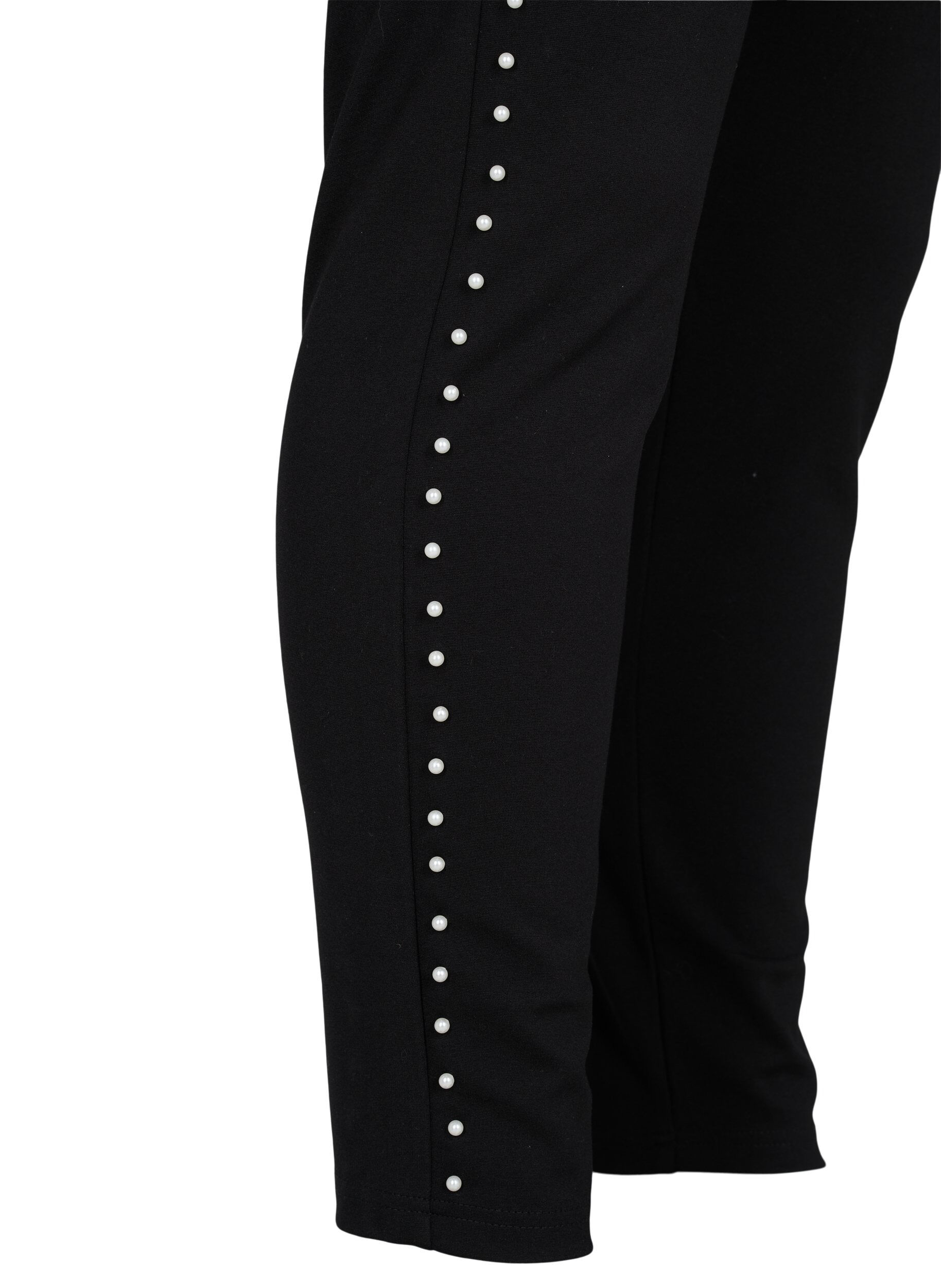 Zizzi Leggings avec perles, Black, Packshot image number 3