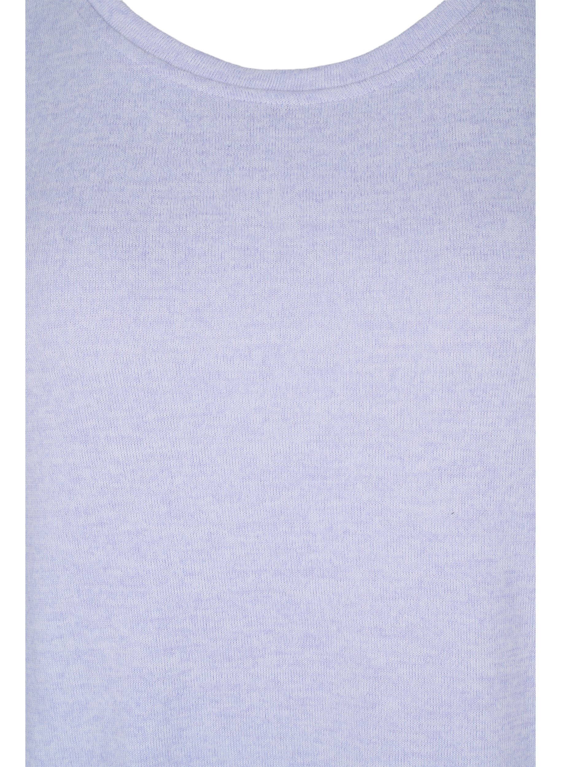 Zizzi Chemisier &agrave; manches longues avec d&eacute;tails de boutons, Cosmic Sky Melange, Packshot image number 2