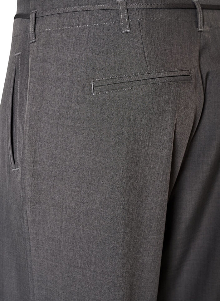 Pantalon de tailleur avec plis marqu&eacute;s et ceinture &agrave; nouer, Gris anthracite, Packshot image number 3