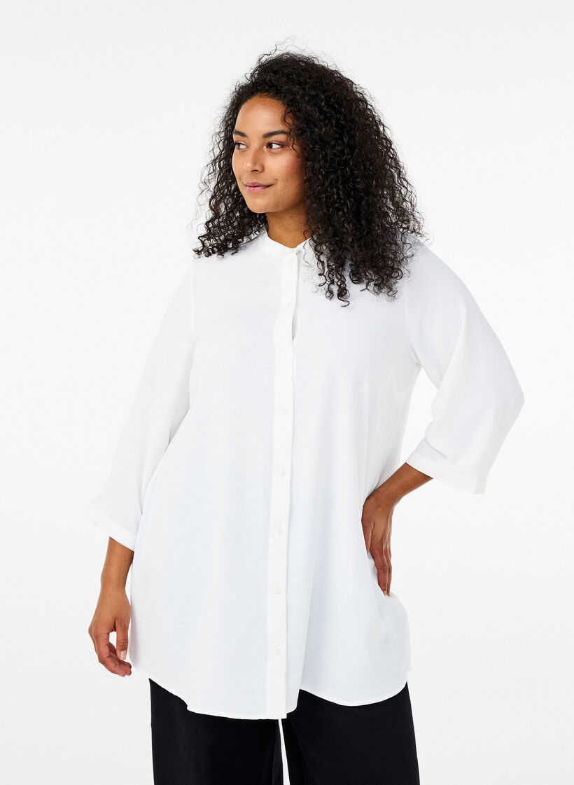 Tunique avec manches 3/4, Vanille, Model image number 0