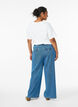 Jean ample &agrave; ceinture &eacute;lastique et cordon de serrage, Bleu, Model image number 1