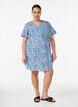 Robe courte en coton &agrave; imprim&eacute; floral, Bleu, Model image number 1
