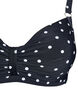 Haut de bikini avec armatures et imprim&eacute;, Noir, Packshot image number 2