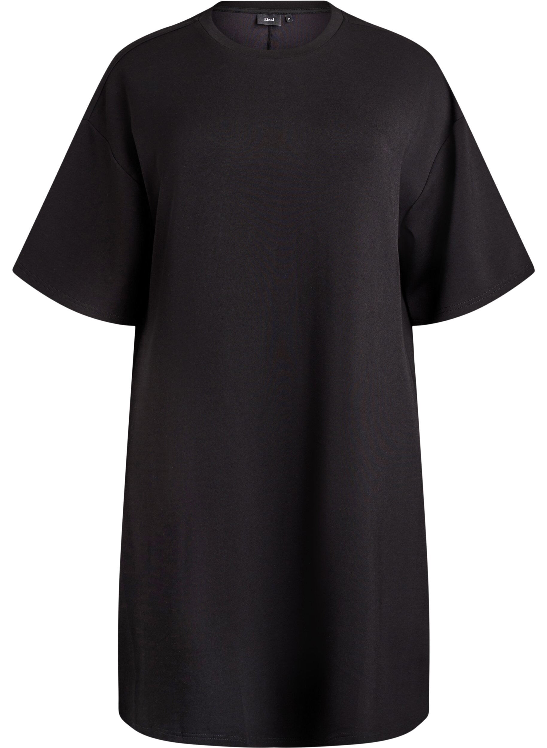 Robe t-shirt en jersey avec fentes lat&eacute;rales